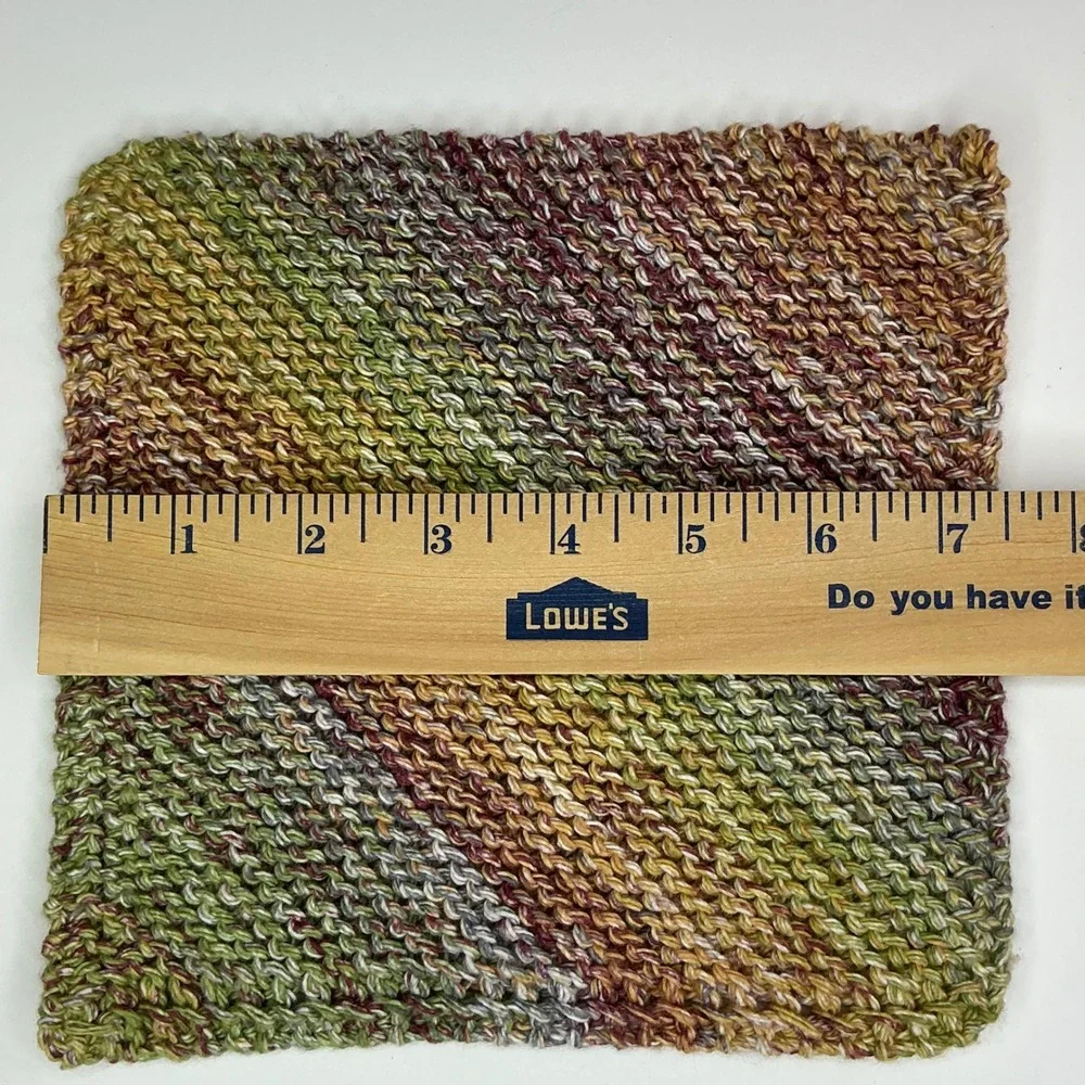 Handmade Nepalese Spices Knit Dishcloth Set Unisex OS 2PK 100% Cotton Farmhouse